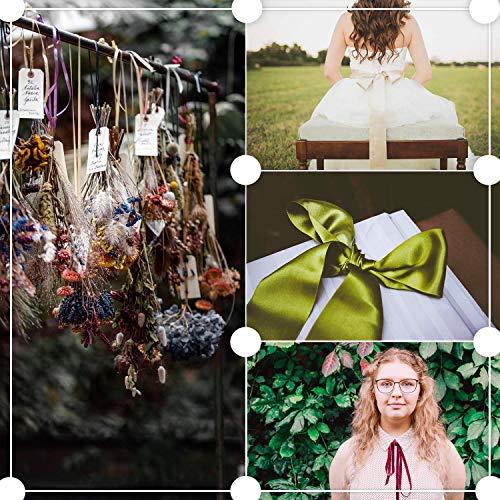 Trimming Shop Trimming Shop 50mm x 10 Metres Double Sided Satin Polyester Ribbon for Fabric, DIY Art & Crafts, Bows, Gift Wrapping, Wedding Favors & Home Decorations, Classic Green