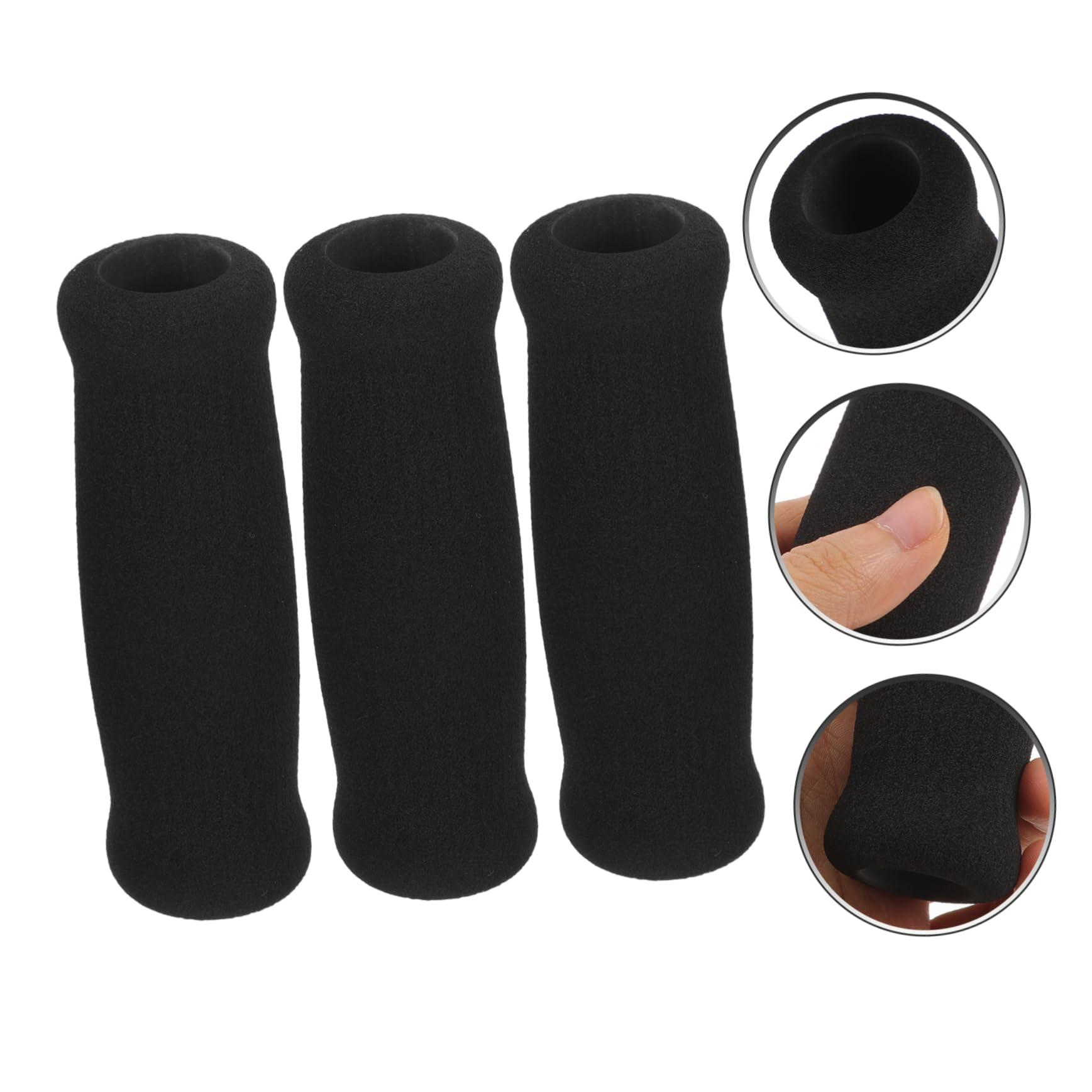BESPORTBLE BESPORTBLE Crutches with Handles 6 Pcs Hiking Pole Handle Walker Foam Sponge Hand Grip Walking Stick Handle Cover 4pcs (Black) Padded Handle Walking Stick Accessories Spikes Crutch Handle Covers