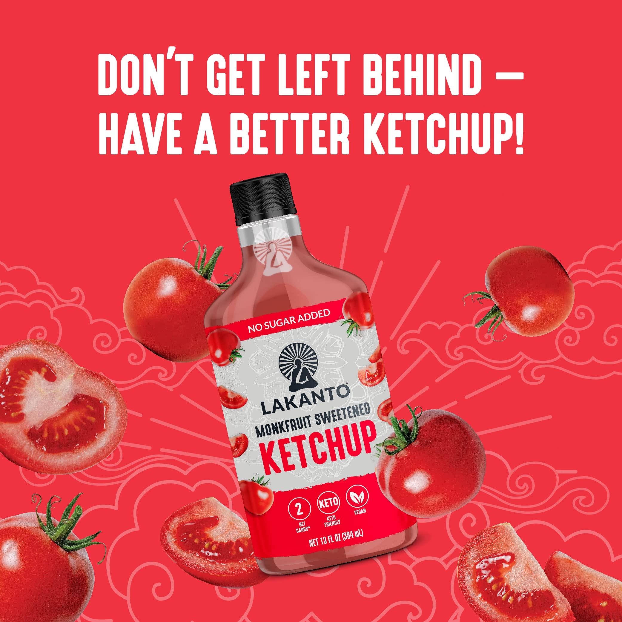 Lakanto Lakanto Sugar Free Ketchup - Sweetened With Monk Fruit Sweetener, Perfect For Burgers, French Fries, Keto, Paleo, & Vegan Friendly, Gluten Free, Low Carb Condiment (13 Fl Oz)