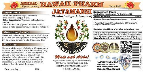 Hawaii Pharm LLC Jatamansi (Nardostachys Jatamansi) Tincture Dried Rhizome Liquid Extract, Jatamansi, Herbal Supplement 2 oz