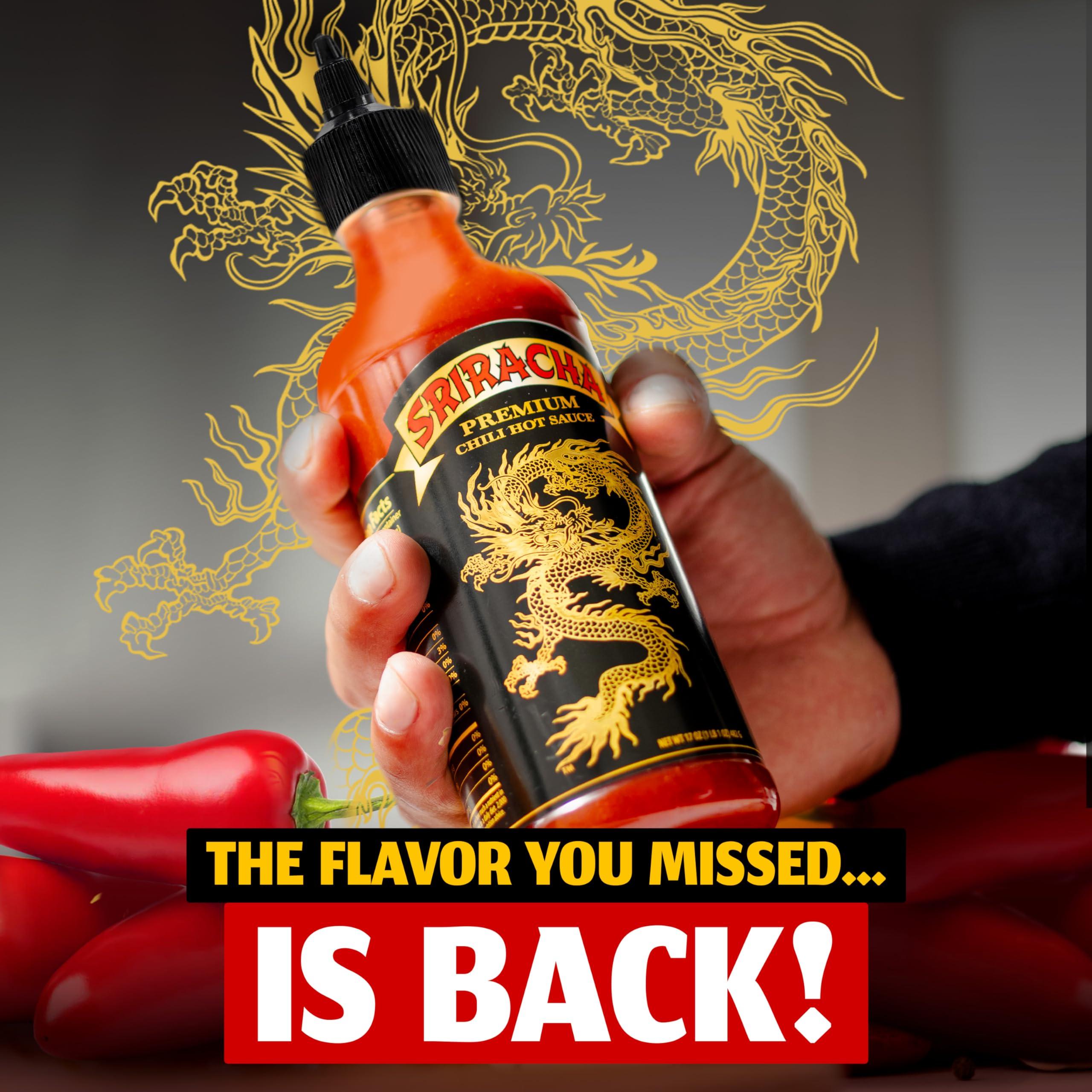 Underwood Ranches Underwood Ranches Limited Edition Dragon Sriracha Sauce - Hot Sauce, Perfect for Spicing Up Any Dish! - Made from Red Jalapeno Peppers That Started the Sriracha Movement, 17 oz - 3 Pack