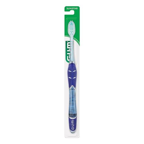 GUM GUM Technique Deep Clean Toothbrush - Compact Soft - Soft Toothbrushes for Adults with Sensitive Gums - Extra Fine Bristles, 1ct (12pk)