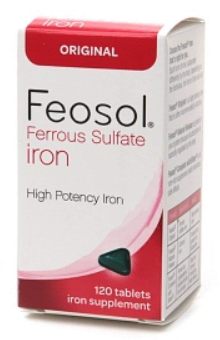 Feosol Feosol Ferrous Sulfate Iron, Original, Tablets 120 ea (Pack of 12)
