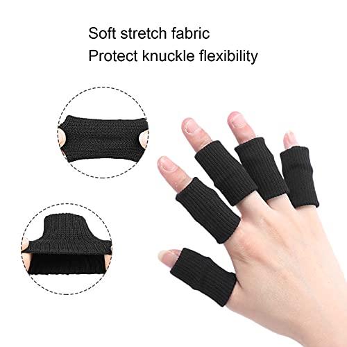ZJchao 10Pcs Sport Basketball Trigger Finger Splint, Finger Protector Support Sleeves for Trigger Finger, Hand Eczema, Finger Cracking, Finger Arthritis (Skin)