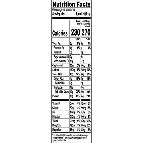 Quaker Quaker Protein Instant Oatmeal, Banana Nut, 10g Protein, Individual Packets, 36 Count