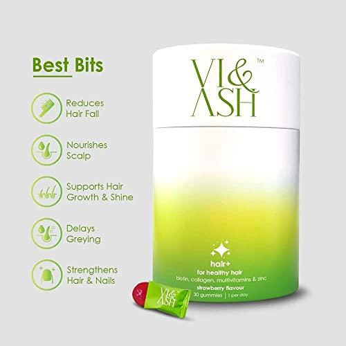 Generic Hair + Gummies for Healthy & Strong Hair | Biotin, Collagen, Multivitamins & Zinc | Strawberry Flavoured- 30 Gummies