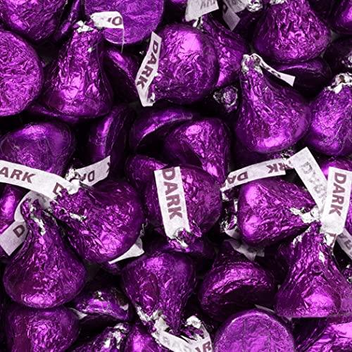 WH Candy Purple Candy Kisses Dark Chocolate 1 lb (Approx 100pcs)