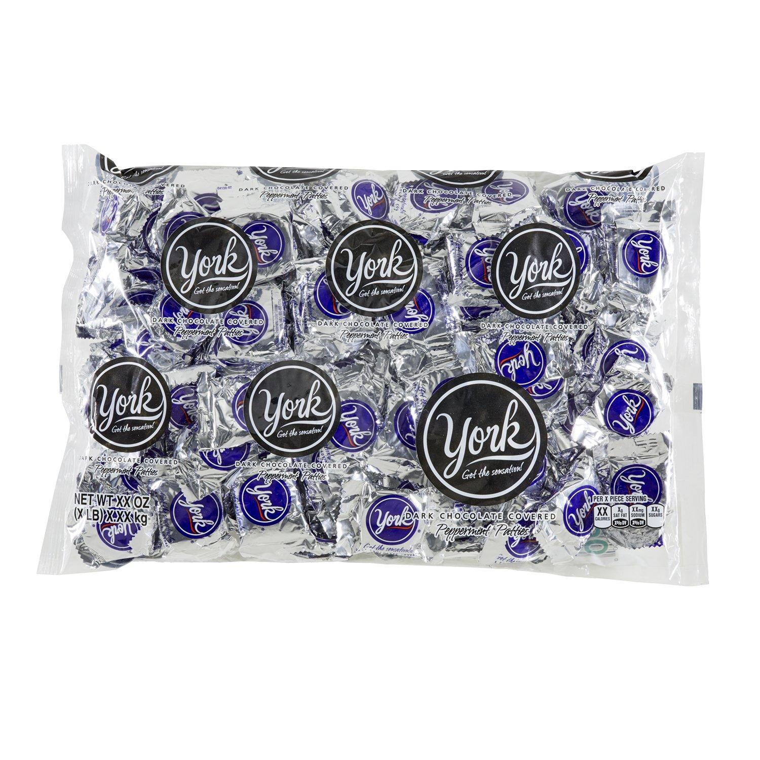 HERSHEY'S YORK Peppermint Patties (Gluten-Free Dark Chocolate Covered Mint Candy), Bulk 70 Ounce Bag