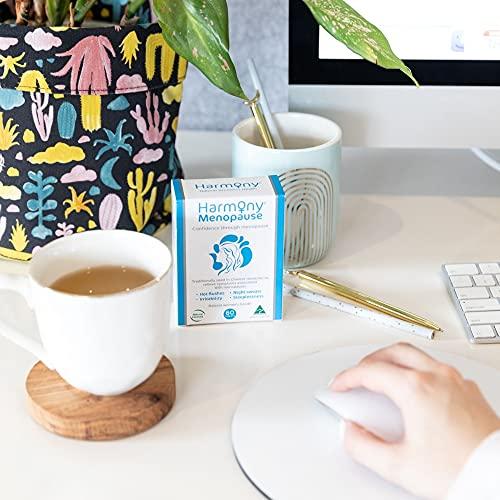 HARMONY NATURAL WOMEN'S HEALTH Harmony - Menopause Supplements for Women, Support for Hot Flashes & Irritability, Vitamin D, Magnesium & Calcium, 120 Tablets