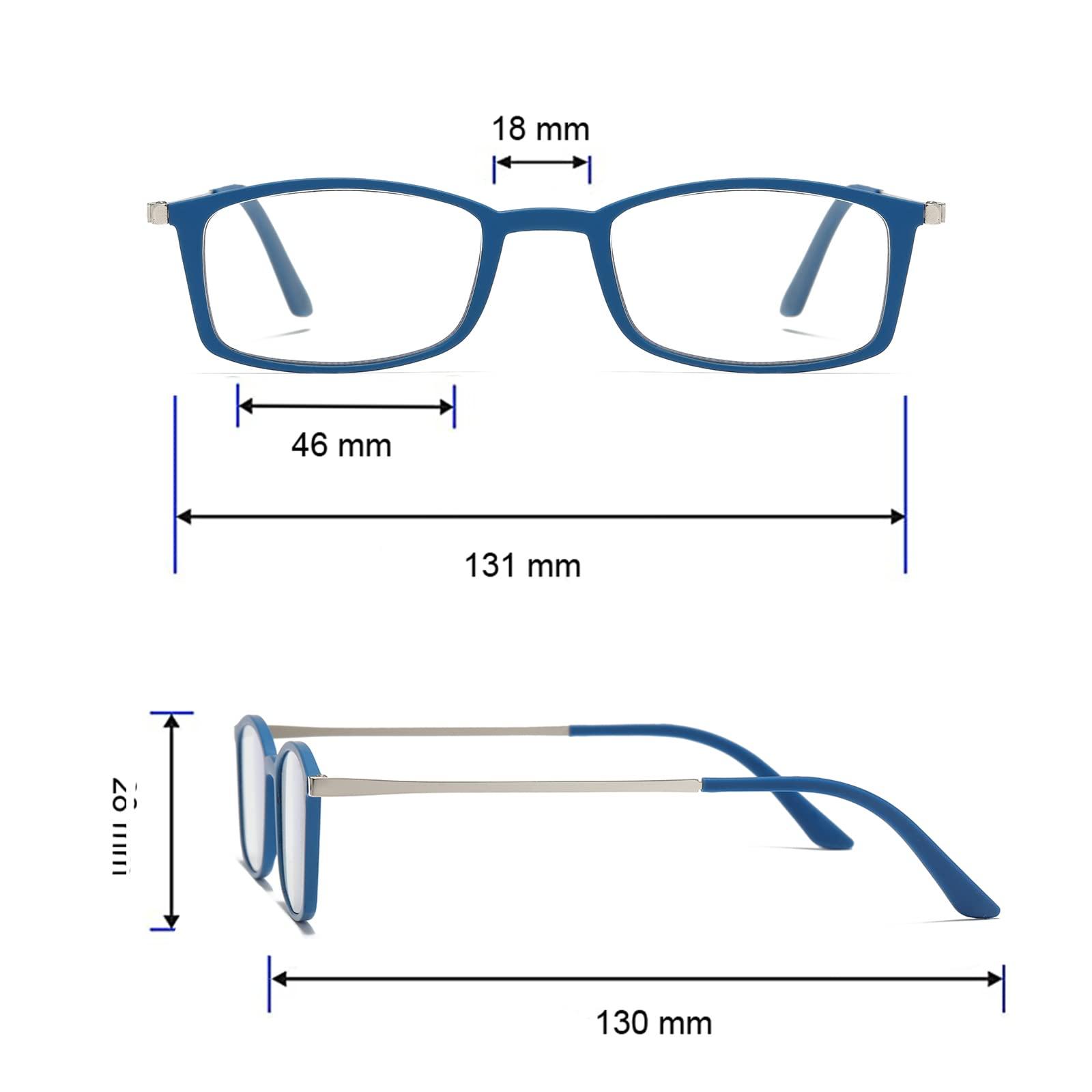 KoKoBin KoKoBin Ultra-thin anti-blue reading glasses, anti-glare glasses (Blue, 1.00)