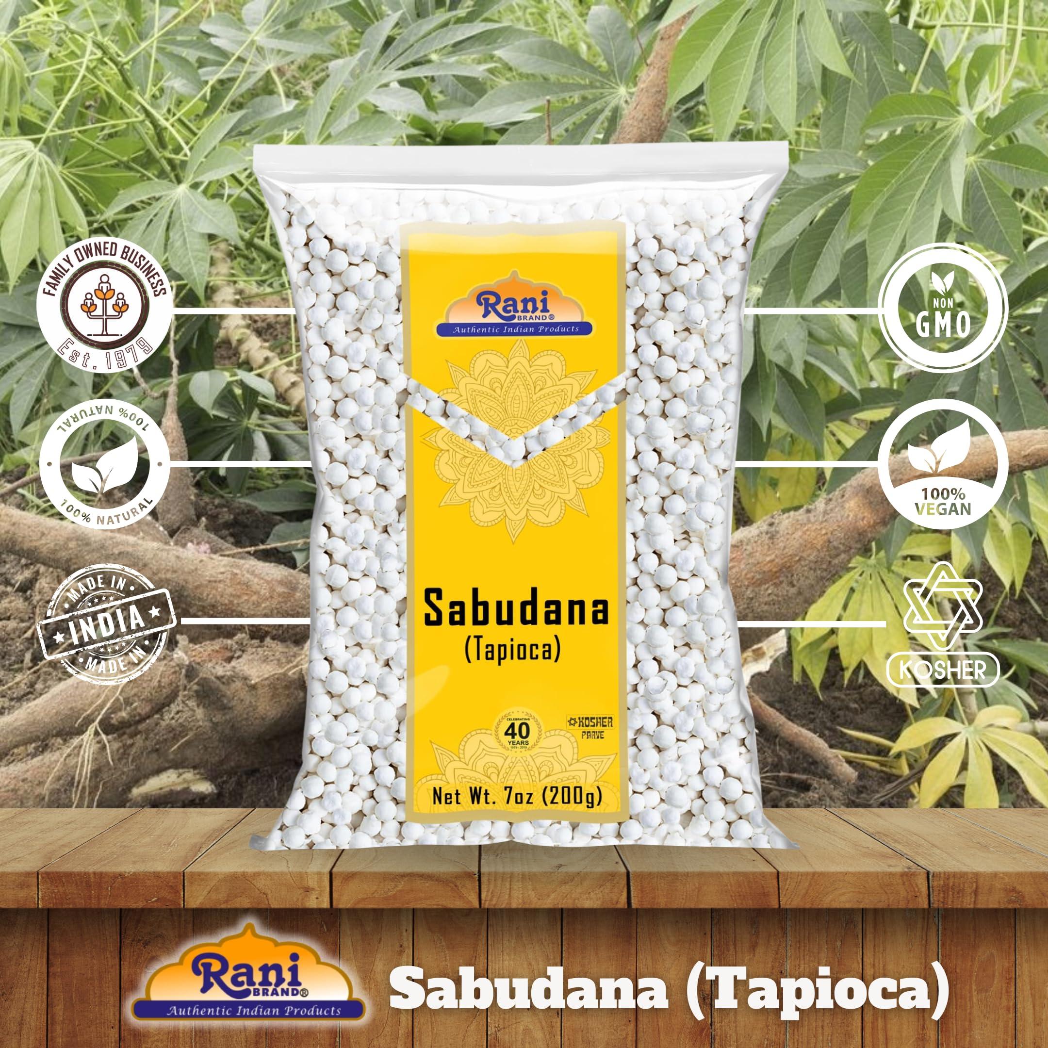 Rani Brand Authentic Indian Products Rani Sabudana (Tapioca/Sago) Pearls 7oz (200g) ~ All Natural | Vegan | No Colors | NON-GMO | Kosher | Indian Origin