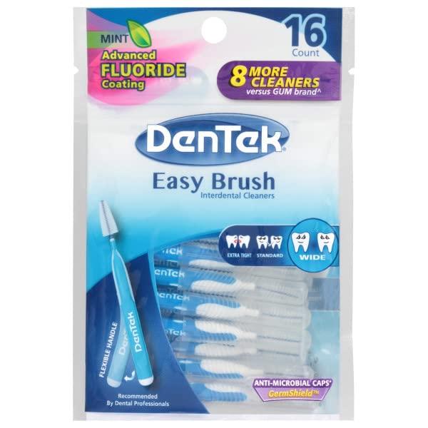 DenTek DenTek Easy Brush Wide Interdental Cleaners 16 Count (Pack of 2)