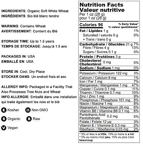 Food to Live Food to Live Organic Whole Wheat Pastry Flour, 1.5 Pounds - Non-GMO, Finely Ground, Unbleached, Unbromated, Vegan, Kosher, All Natural, No Preservatives, Bulk, Product of the USA