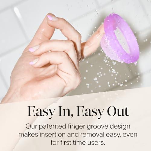 Cora Cora Menstrual Disc | Reusable Period Disc | Wear Up to 12-Hours | Sustainable Alternative to Tampons/Pads | for Light/Heavy Flows | Leak Proof | Medical Grade Silicone | Eco-Friendly Feminine Hygiene