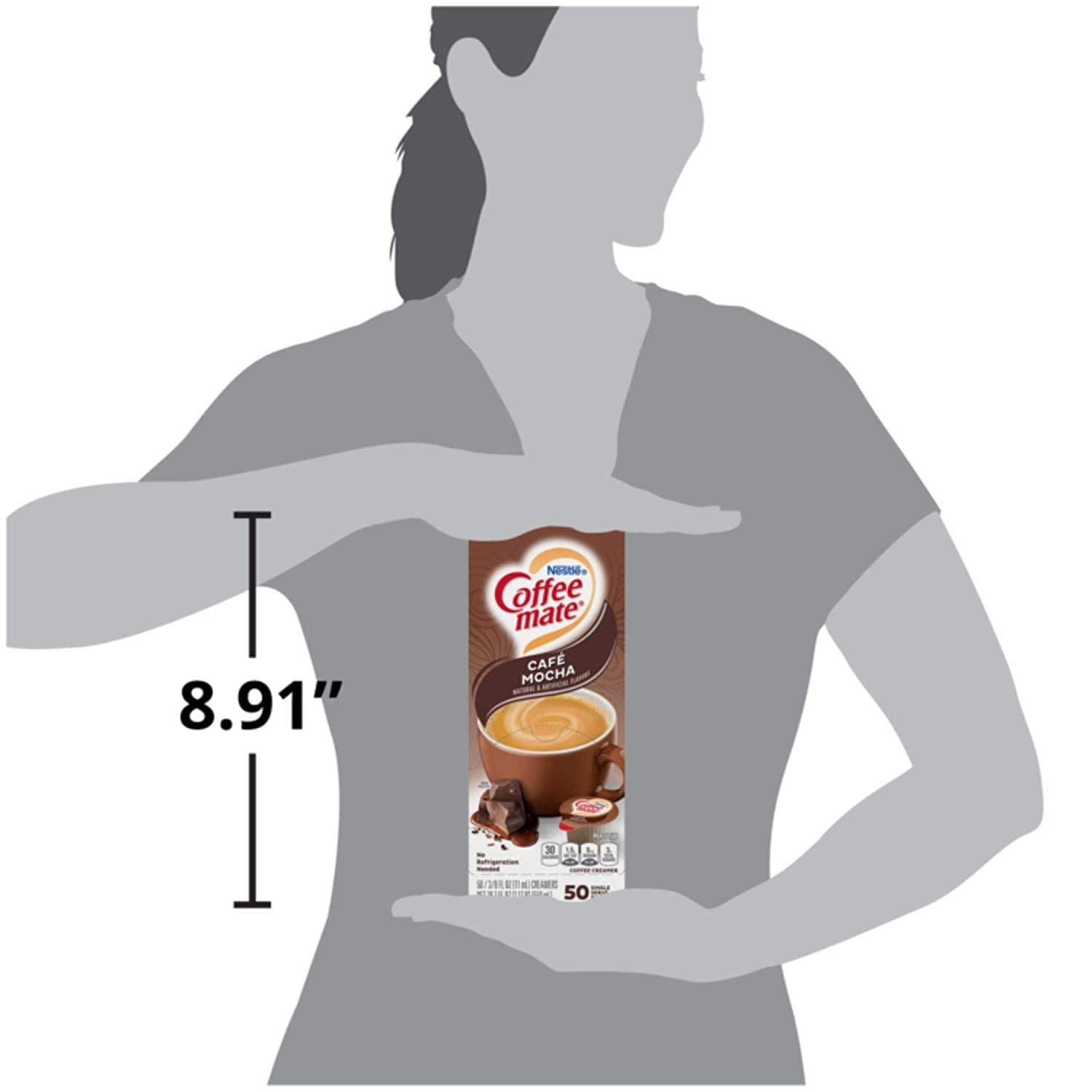 Coffee mate Nestl Coffee mate Coffee Creamer, Caf Mocha liquid creamer singles, 50 Count Box