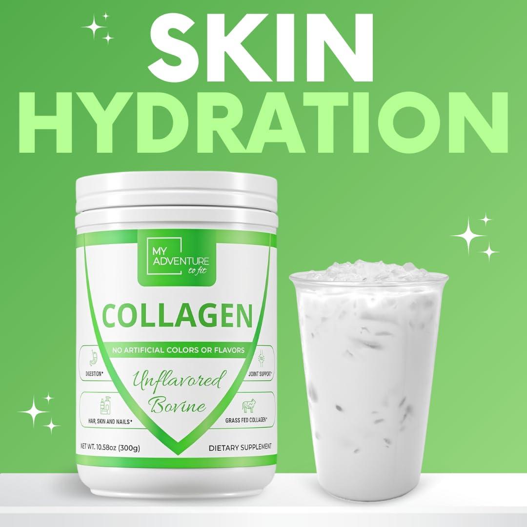 My Adventure to Fit Hydrolyzed Collagen Powder for Women - Grass Fed Collagen Powder for Muscle Growth & Collagen Protein Powder - Keto Collagen Powder for Joints & Gut Health - Unflavored Bovine 300g