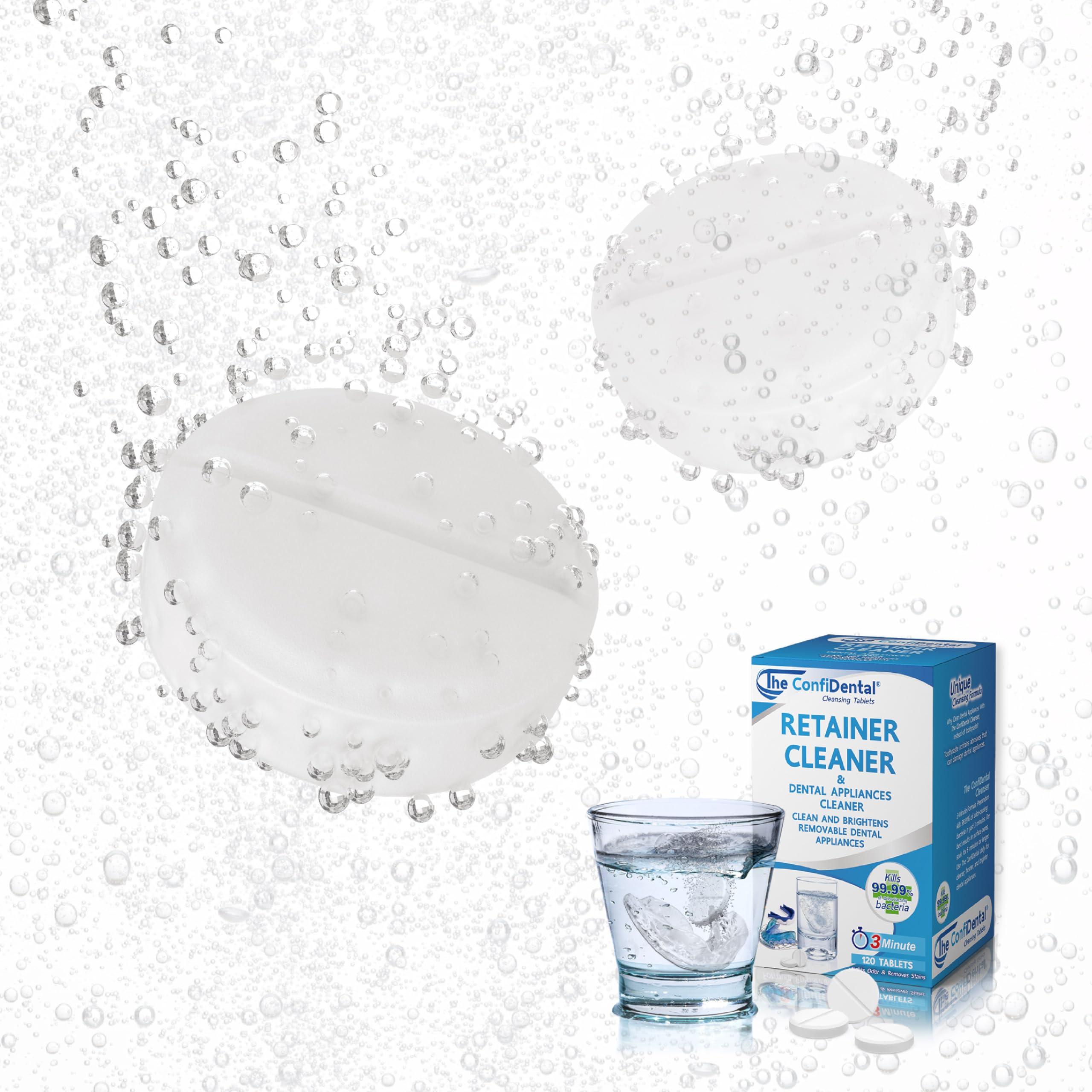 The ConfiDental The ConfiDental Cleansing Tablets (120tablets) - 4 months supply. Retainer, Mouth Guard and Dental Appliances Cleaner. Keep your Dental Alliances Fresh and Clean like new.