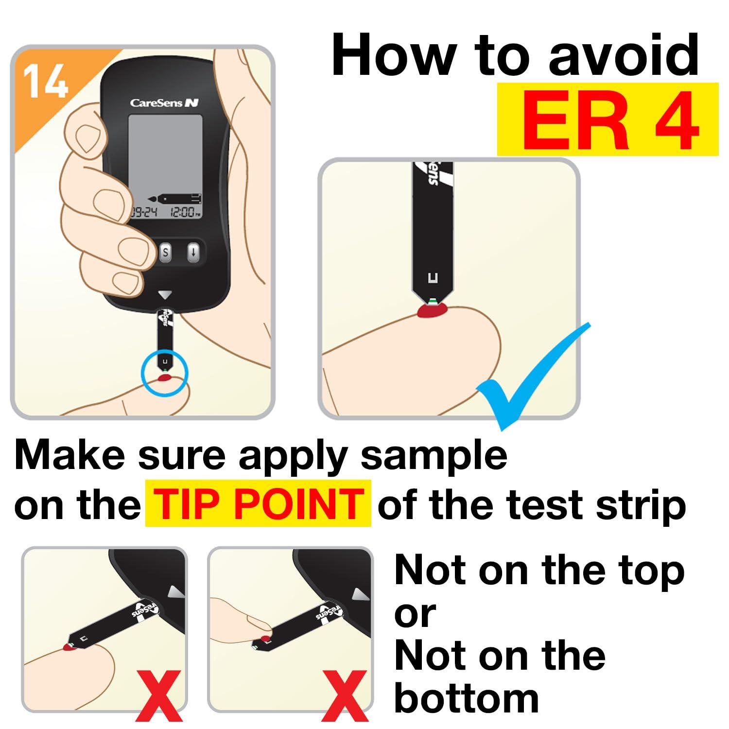 CareSens CareSens N Blood Glucose Monitor Kit with 100 Blood Sugar Test Strips, 100 Lancets, 1 Blood Glucose Meter, 1 Lancing Device, 1 Control Solution, Travel Case for Diabetes Testing