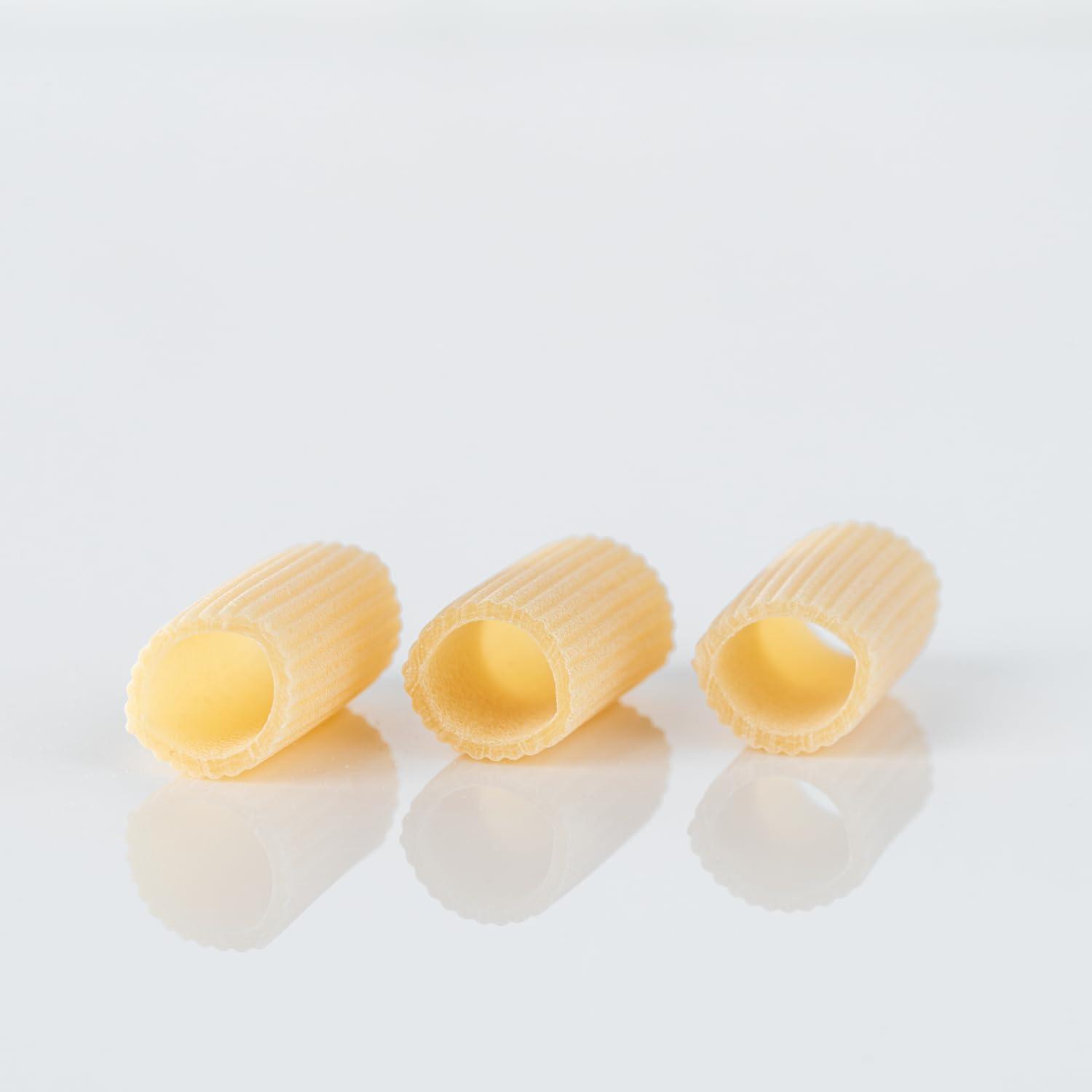 Alma Gourmet Italian Mezzi Rigatoni di Gragnano IGP - Authentic Pasta di Gragnano Imported - Certified Made in Italy - 100% Italian Wheat - Slow Dried, Excellent Firmness - Pastificio dei Campi - 17.6oz Pack of 1