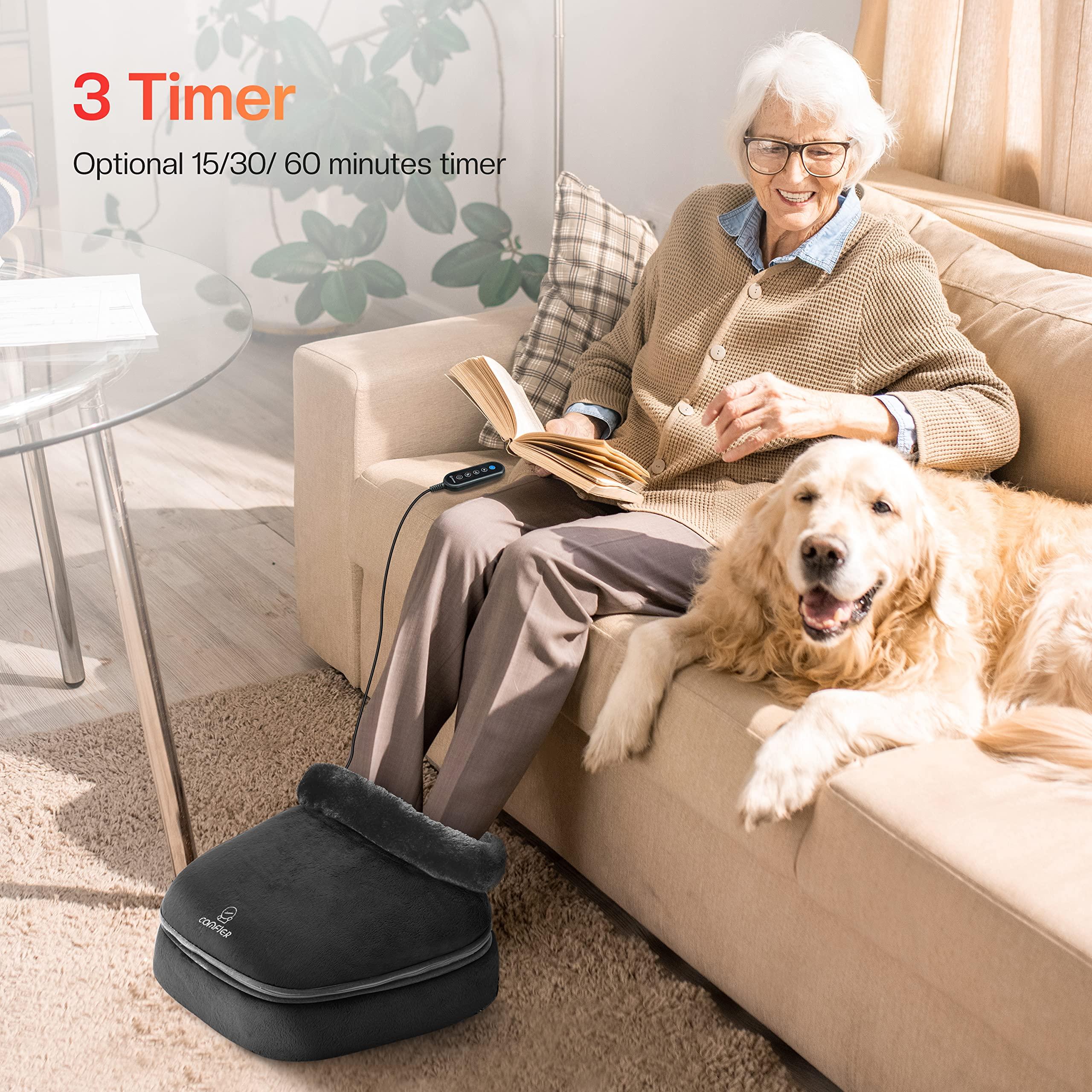 COMFIER COMFIER Foot Massager with Heat, Electric Foot Warmer for Women,Men, Shiatsu Feet Massager Machine for Plantar Fasciitis,Neuropathy, 2-in-1 Foot & Back Massager, Foot Heater,Valentine\'s Day Gift