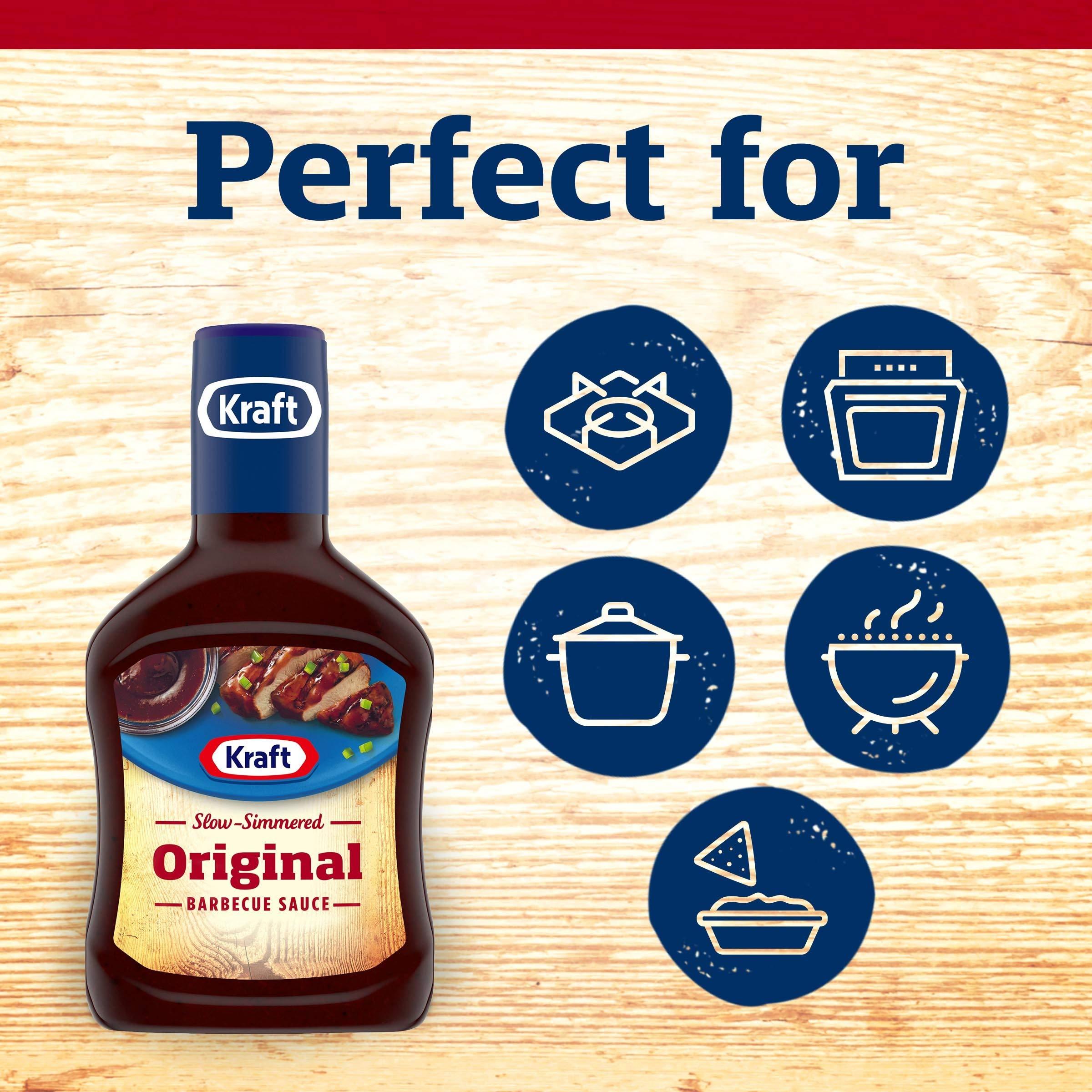 Kraft Kraft Original Slow-Simmered BBQ Barbecue Sauce (18 oz Bottle) (Pack of 2)