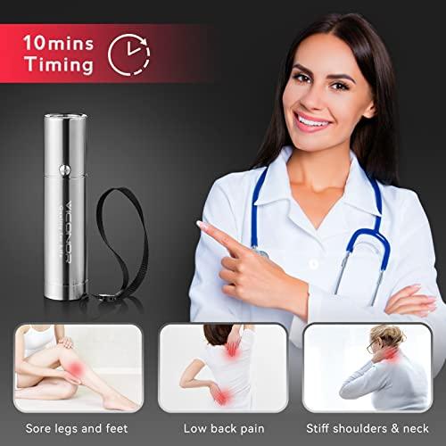 Viconor Red Light Therapy for Body Knee Hand Muscle and Joint Pain Relief, Infrared&Red Light Therapy Device Handheld Red Light Healing Therapy Torch with 5 Wavelengths and Pulsed Modes
