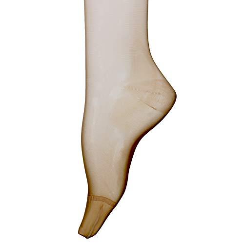 Truform Truform Sheer Compression Pantyhose, 15-20 mmHg, Women's Shaping Tights, 20 Denier, Nude, Queen