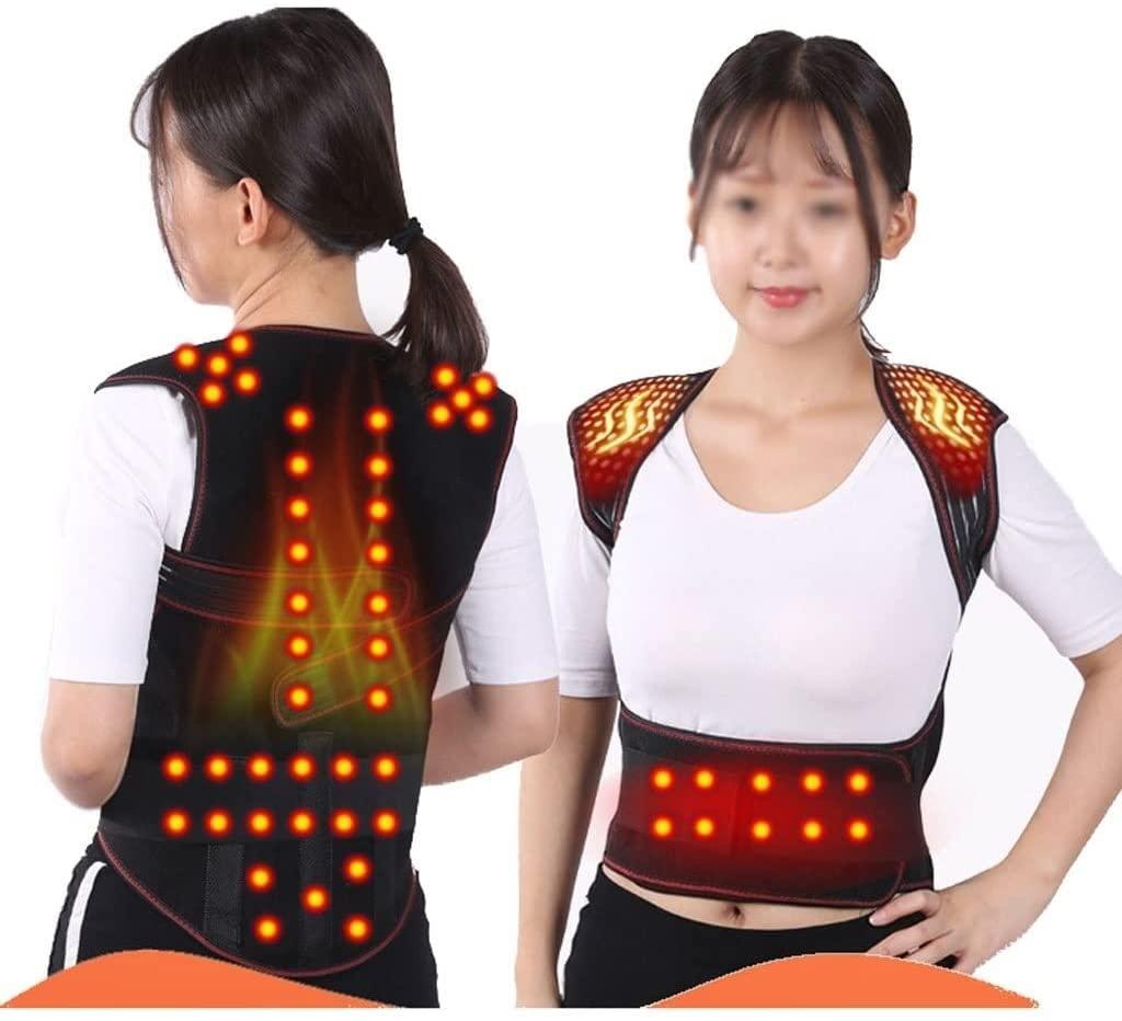 SJHY Posture Corrector Magnetic Therapy Back Brace,Support Belt Humpback Posture Support for Back Neck Shoulder Back Pain Relief Brace Back Posture (Size : Large)