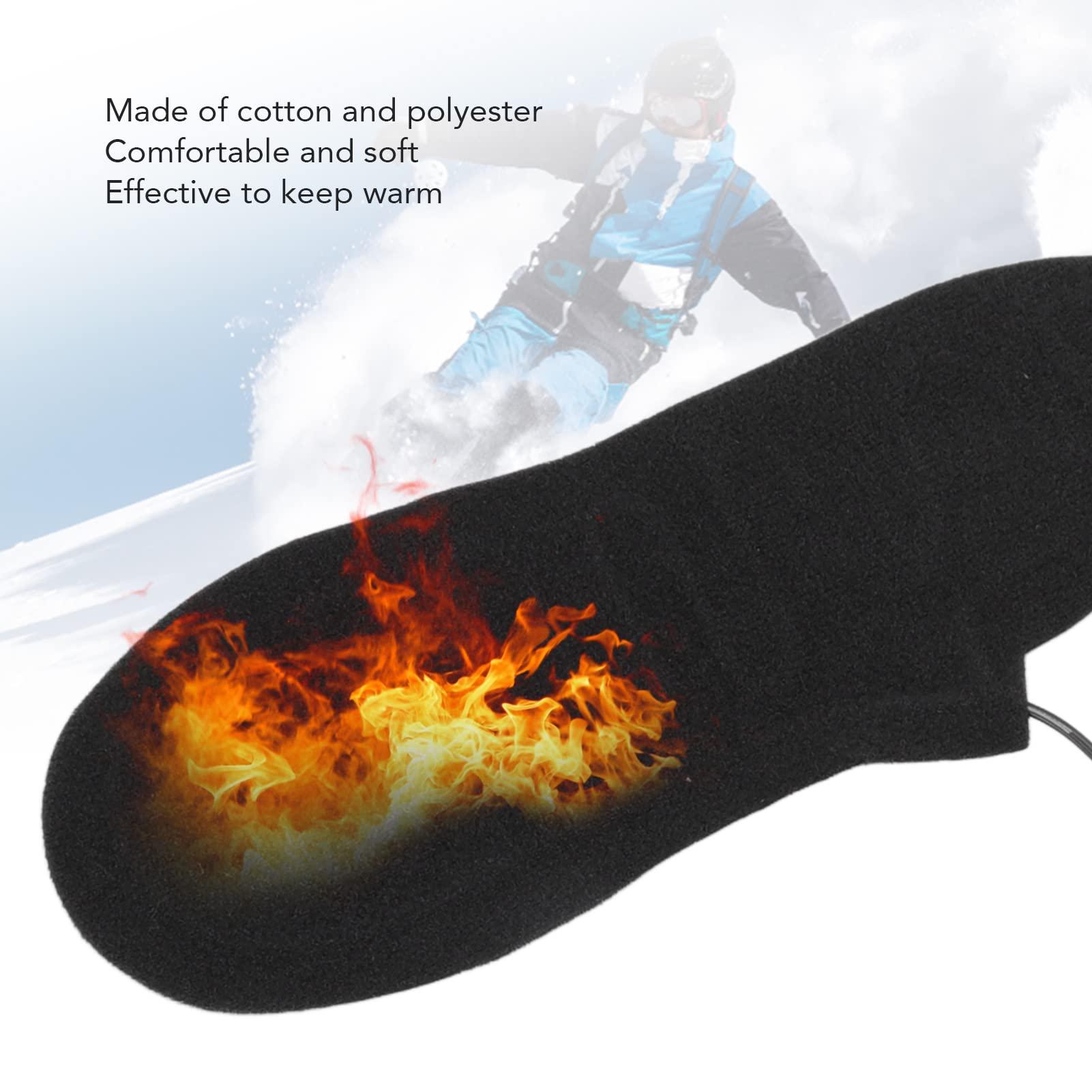 Walfront Electric Heated Insoles Foot Heated Insoles, Electric Heated Insoles Warmers for Men and Women Rechargeable, Heating Shoe Inserts, High Temperature