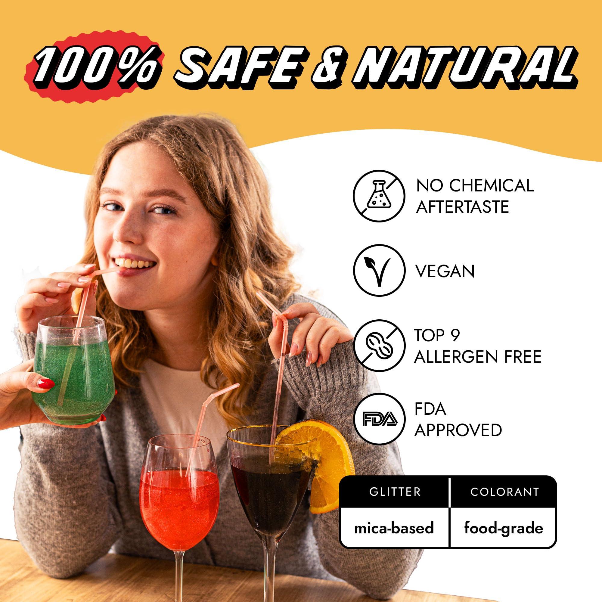 MONGASQUE MONGASQUE Gold Edible Glitter for Cocktails Gold 10g - Edible Gold Drink Glitter - Gold Edible Glitter for Drinks - Edible Drink Glitter - Edible Glitter Gold - Edible Gold Glitter for Cakes