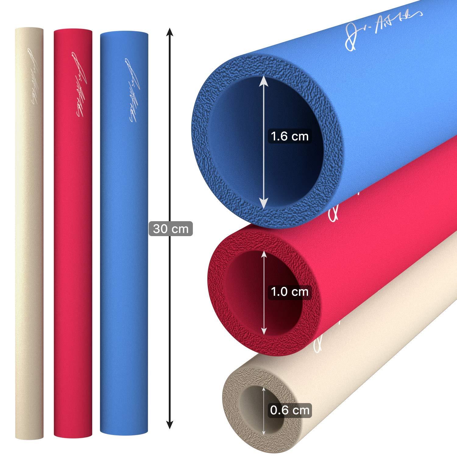 Dr. Arthritis 9 Pack Built up Foam Tubing Grip Aids, Foam Grip Tubing for Eating Adaptive Utensils, Built Up Utensils for Adults, Pen Grips for Adults for Foam Tube Padding, Handbook