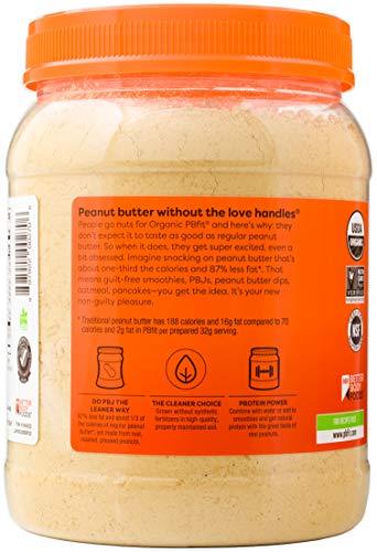 PBfit PBfit All-Natural Organic Peanut Butter Powder, 30 Ounce, Peanut Butter Powder from Real Roasted Pressed Peanuts, Good Source of Protein, Organic Ingredients