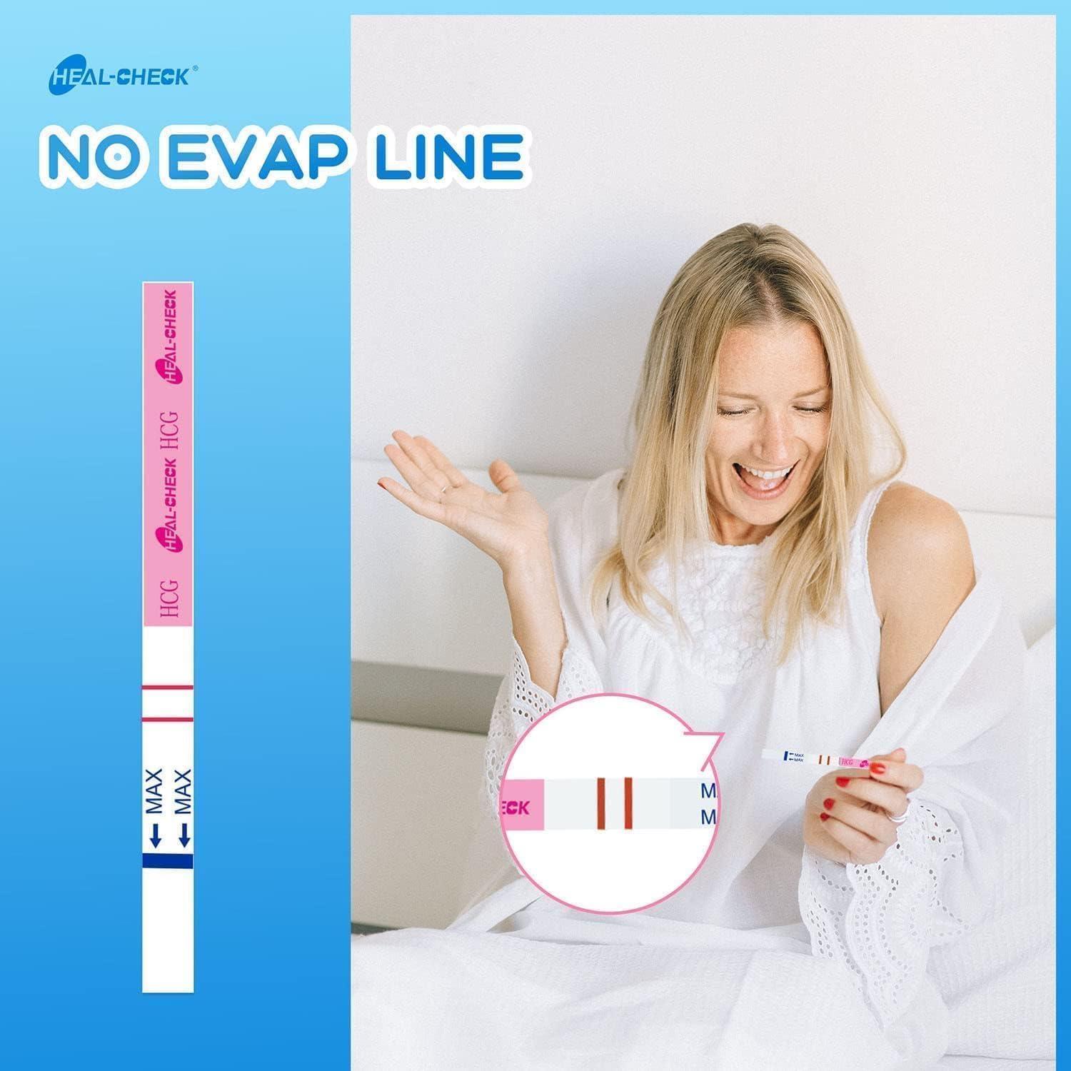 HEAL-CHECK Pregnancy Tests with Cup, HEAL-CHECK Bulk Pregnancy Test Strips for Home Detection, Over 99% Accuracy, Individually Wrapped, Extra-Wide 5mm HCG Test Kit Comfortable Grip, 25 Count, Pruebas De Embaraz