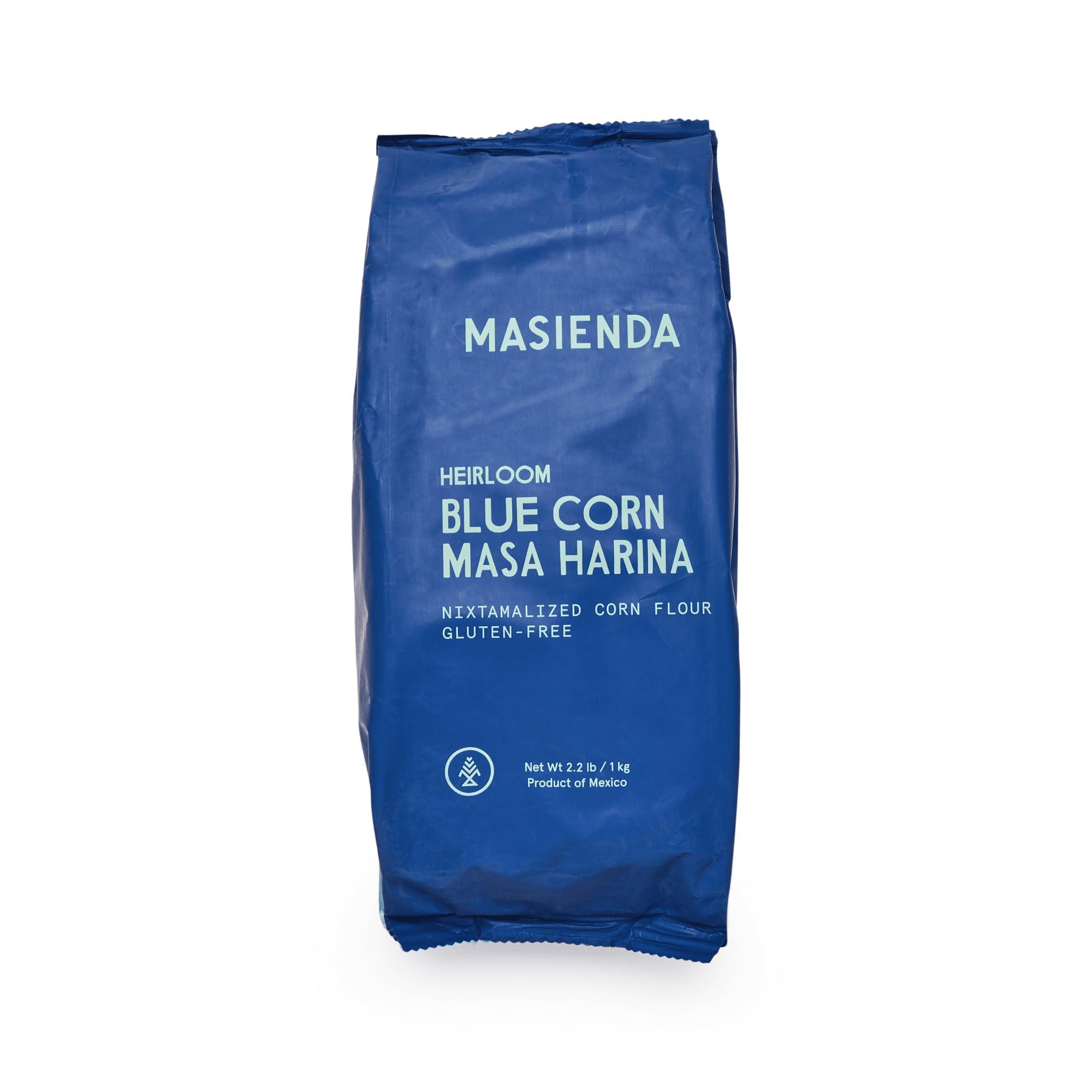Masienda Masienda Heirloom Blue Corn Masa Harina/Flour. Nixtamalized Corn Flour Perfect for Corn Tortillas, Tamales, Tostadas, Pupusas, Arepas and More. Gluten-Free, Non-GMO, Preservative-Free. 2.2 Pounds.
