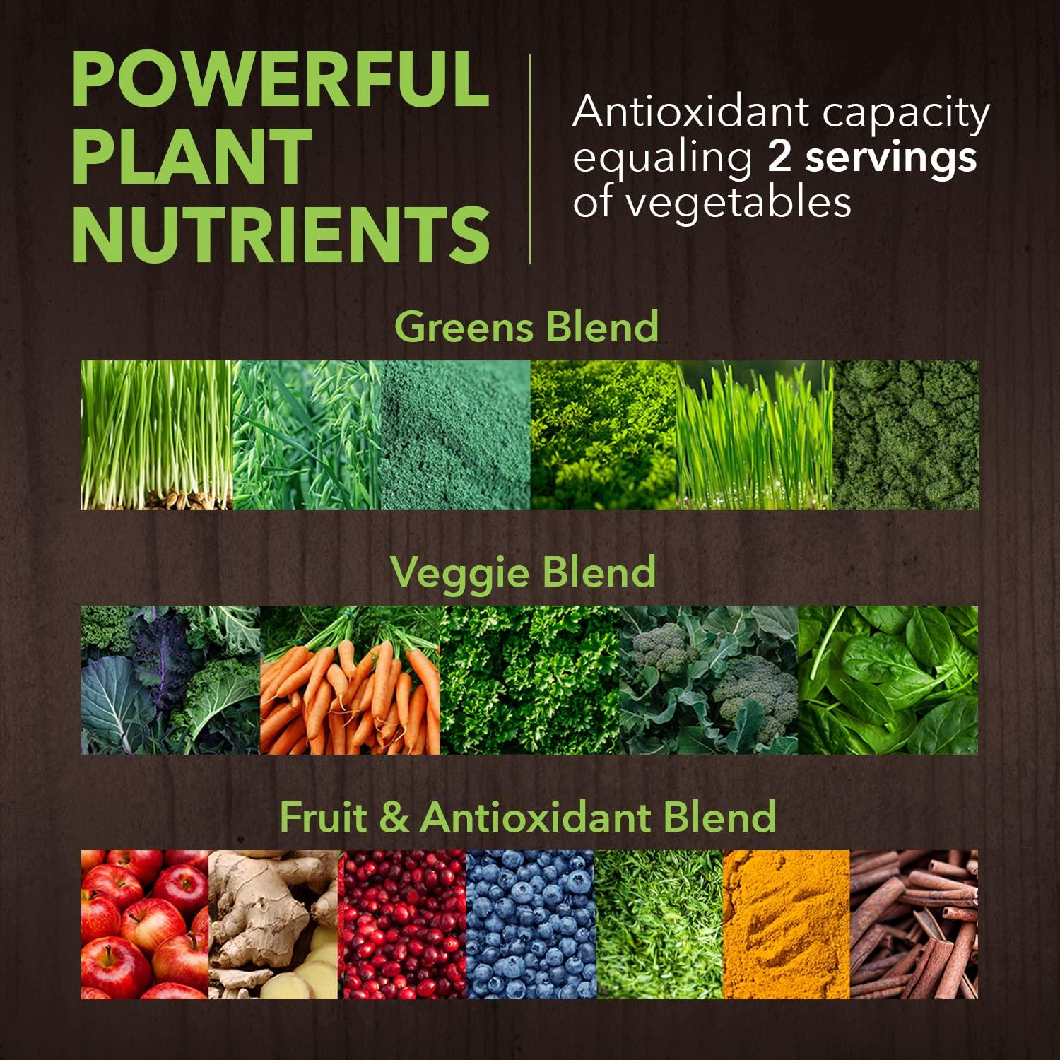 SOTRU PlantFusion Fruitful Super Greens Powder - Fermented Juice Powder Blend with Digestive Enzymes Probiotics & Prebiotic Fiber - Organic, Non-GMO, Vegan, Gluten-Free - 8.46 oz 30 Servings