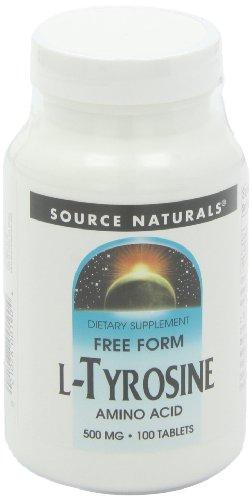 Source Naturals Source Naturals L-Tyrosine 500mg Free Form Amino Acid - 100 Tablets (Pack of 3)
