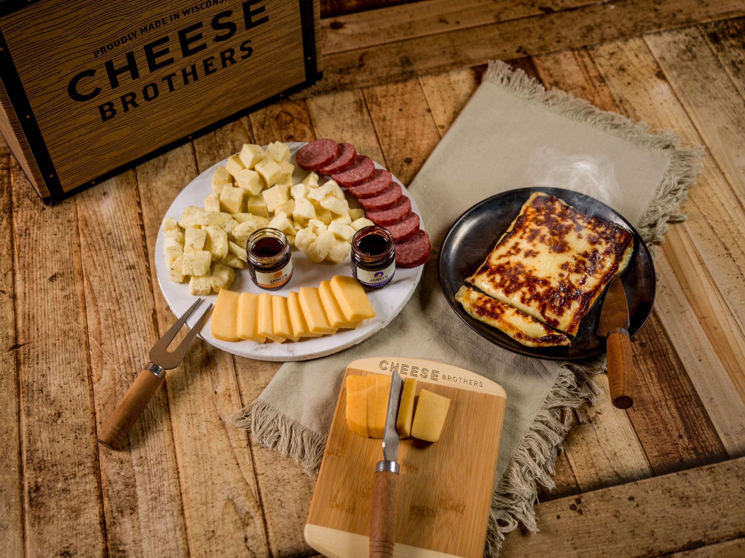 CHEESE BROTHERS INC Cheese Bros. Golden Baked Bliss Cheese | Made in Wisconsin | Heat & Eat | Fresh & Crispy | 4 Pack