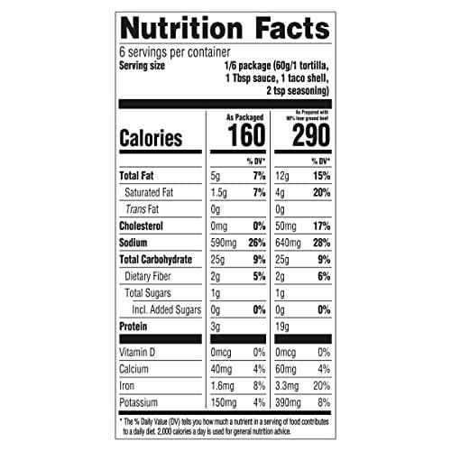 Taco Bell Taco Bell Crunchy & Soft Taco Dinner Kit, 12.77 oz Box (Pack of 10)