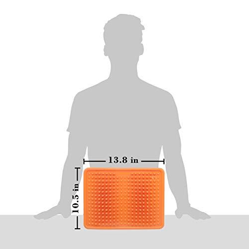 GuanZo Foot Massager Mat, Acupressure Relaxation Reflexology Mat for Plantar Fasciitis, Heel, Arch Pain & Stress (Orange)