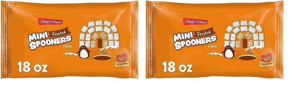 Malt-O-Meal Malt-O-Meal Frosted Mini Spooners Shredded Wheat Cereal, 18 OZ Bag (Pack of 2)