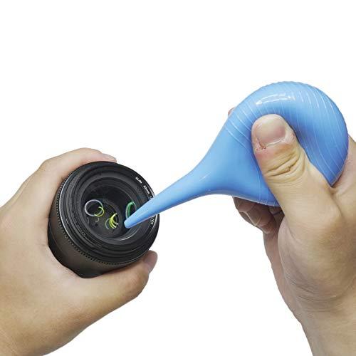 JIESI (90ml) Rubber Suction Ear Syringe, Hand Bulb Syringe Ear Washing Squeeze Bulb- Blue Smooth