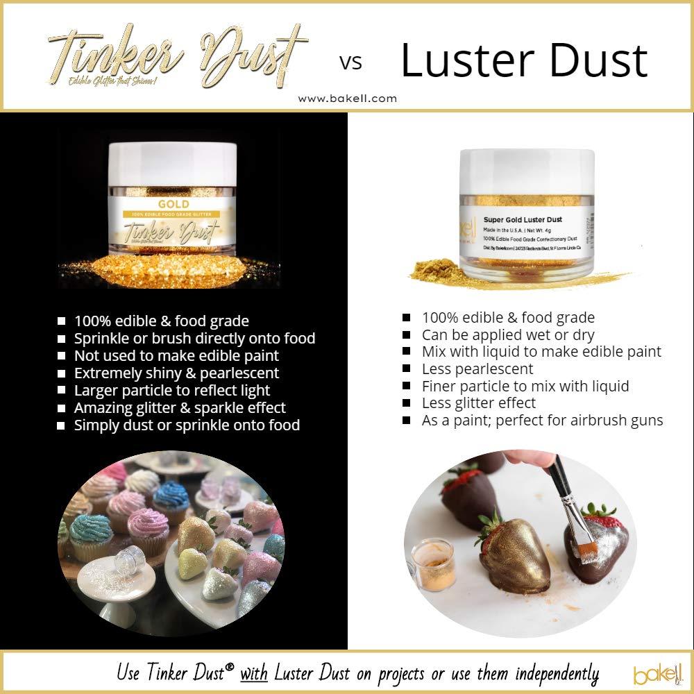 Bakell Bakell - Ivory Tinker Dust (5g, 1x Jar) Edible Glitter for Food, Desserts, and Beverages!