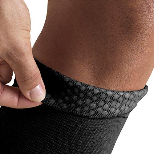 Truform Truform Compression 20-30 mmHg Thigh High Open Toe Dot Top Stockings Black, X-Large, 2 Count