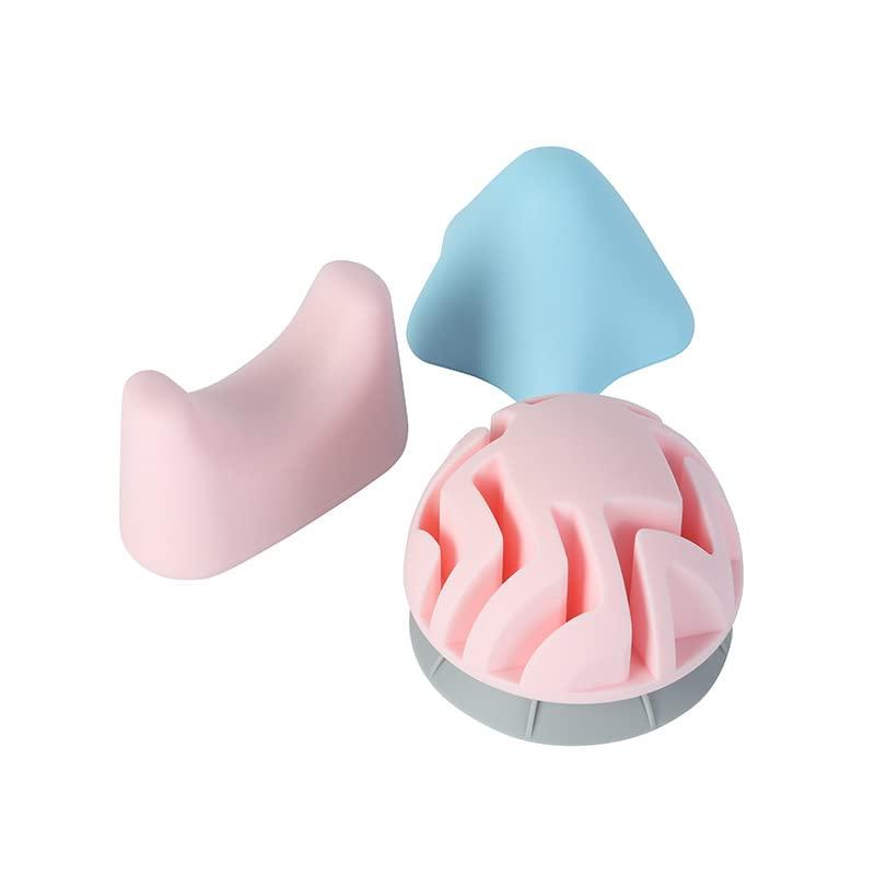 SuperSilk Suction Cup Type Fascia Ball Adsorption Type Silica Gel Sole Shoulder Neck Back Massage Point Muscle Relaxation Meridian Massage Ball (Round Head)