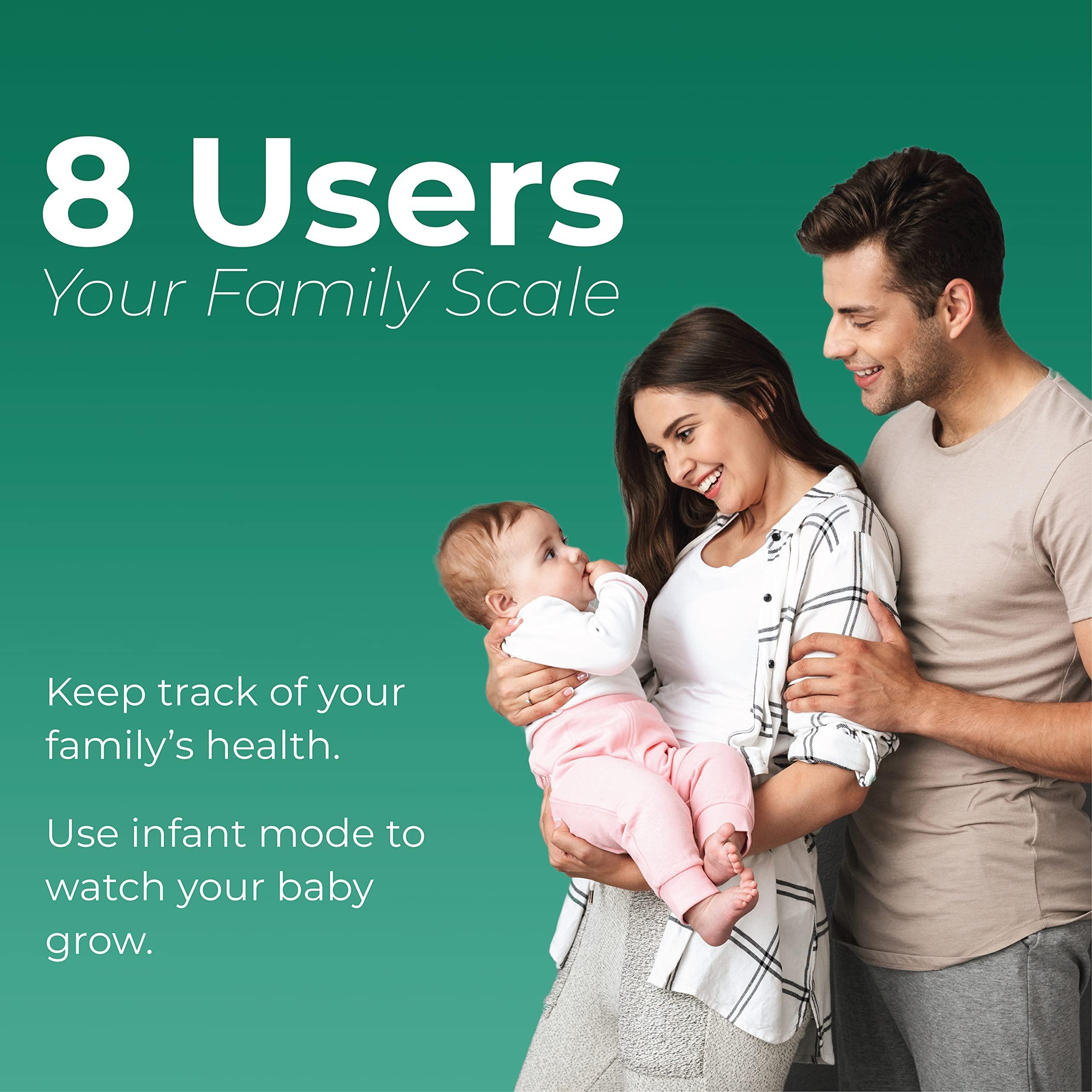 FitTrack FitTrack Dara Smart BMI Digital Scale - Measure Weight and Body Fat - Most Accurate Bluetooth Glass Bathroom Scale (Black)