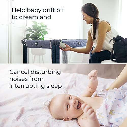 Marpac Yogasleep Hushh Portable White Noise Machine for Baby, 3 Soothing, Natural Sounds with Volume Control, Compact for On-The-Go Use & Travel, USB Rechargeable, Baby-Safe Clip & Child Lock