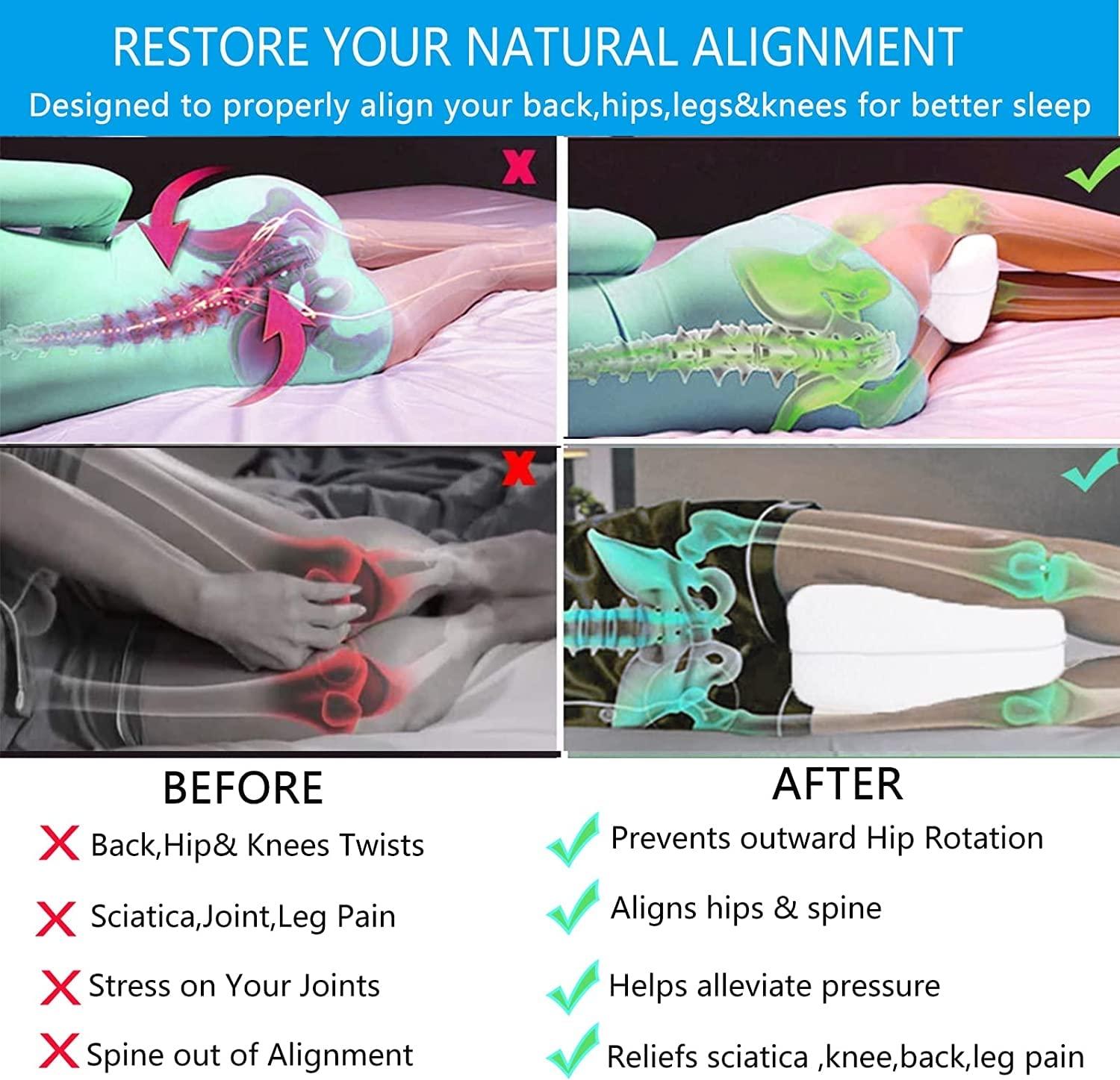 Vertdens Vertdens Leg Pillow, Knee Pillow for Side Sleepers, Leg Pillows for Sleeping, Knee Cushion for Sleeping,Suitable for Relieving Leg, Back, Knee Pain