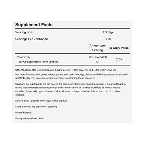 Now Foods Vitamin D-3, 2000 IU - 120 softgels by NOW Foods
