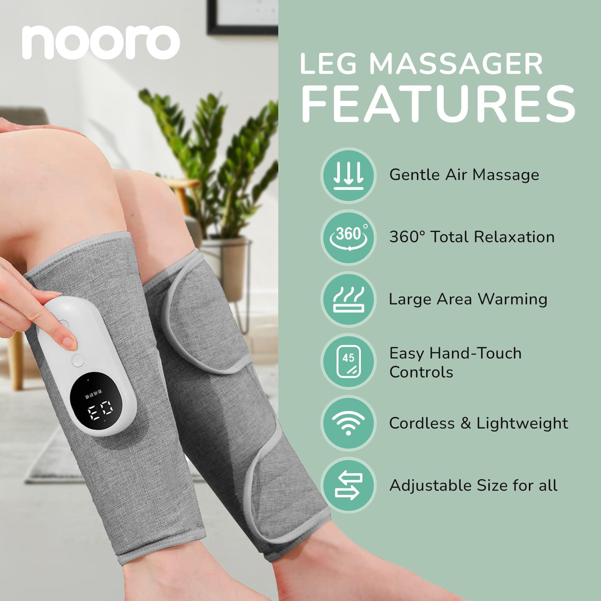 nooro nooro 3-in-1 Leg Massager - Advanced System - Support for Legs and Feet Discomfort, Helps with Muscle Stiffness, Stimulates Natural Calf Wellness