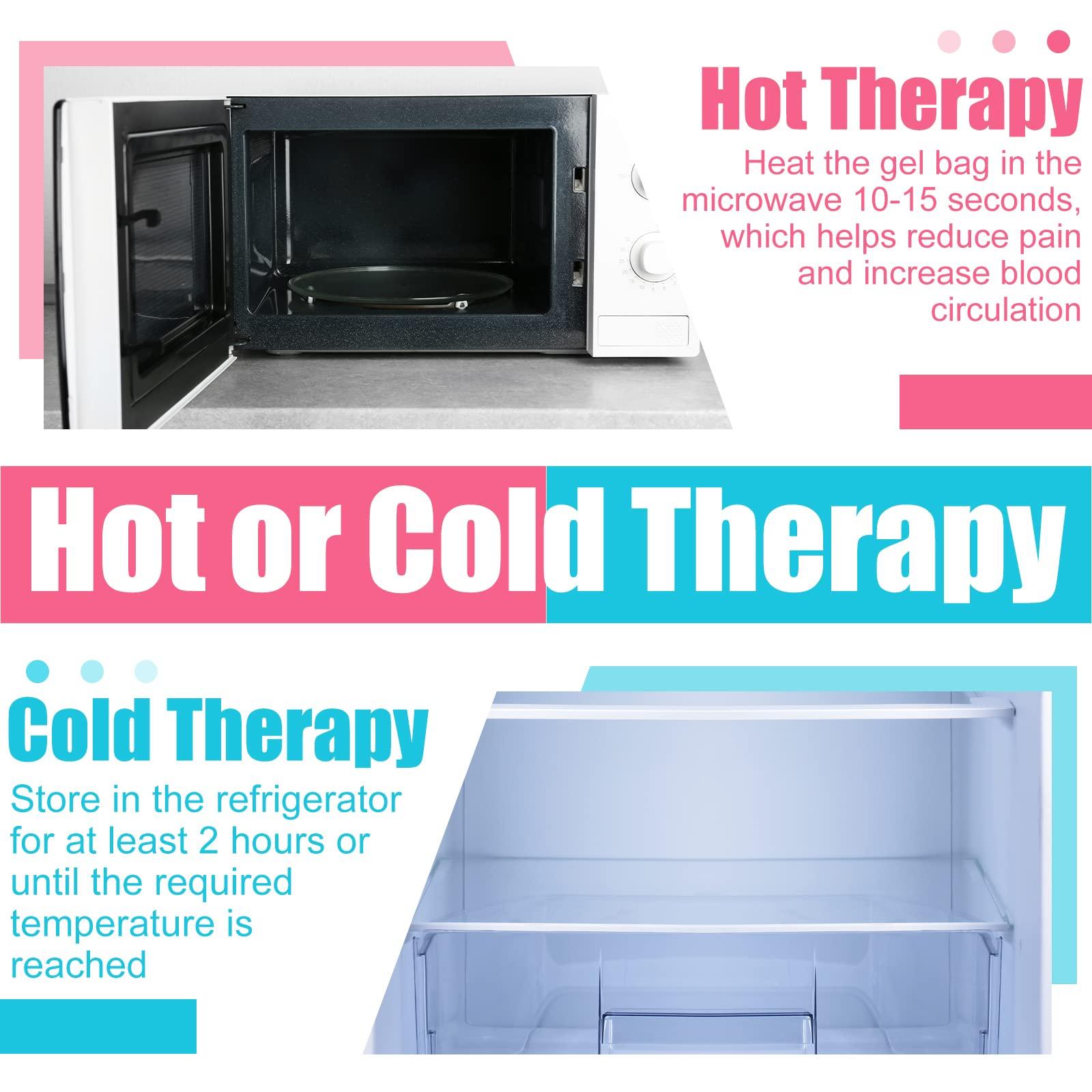 Hoolerry 2 Pack Cooling Neck Wraps Ice Packs Cold Compress and Hot Compress for Injuries Reusable Gel Neck Ice Pack Wrap Ice Pack for Neck Cold Packs for Sports Neck Effectively Relieve(Blue)